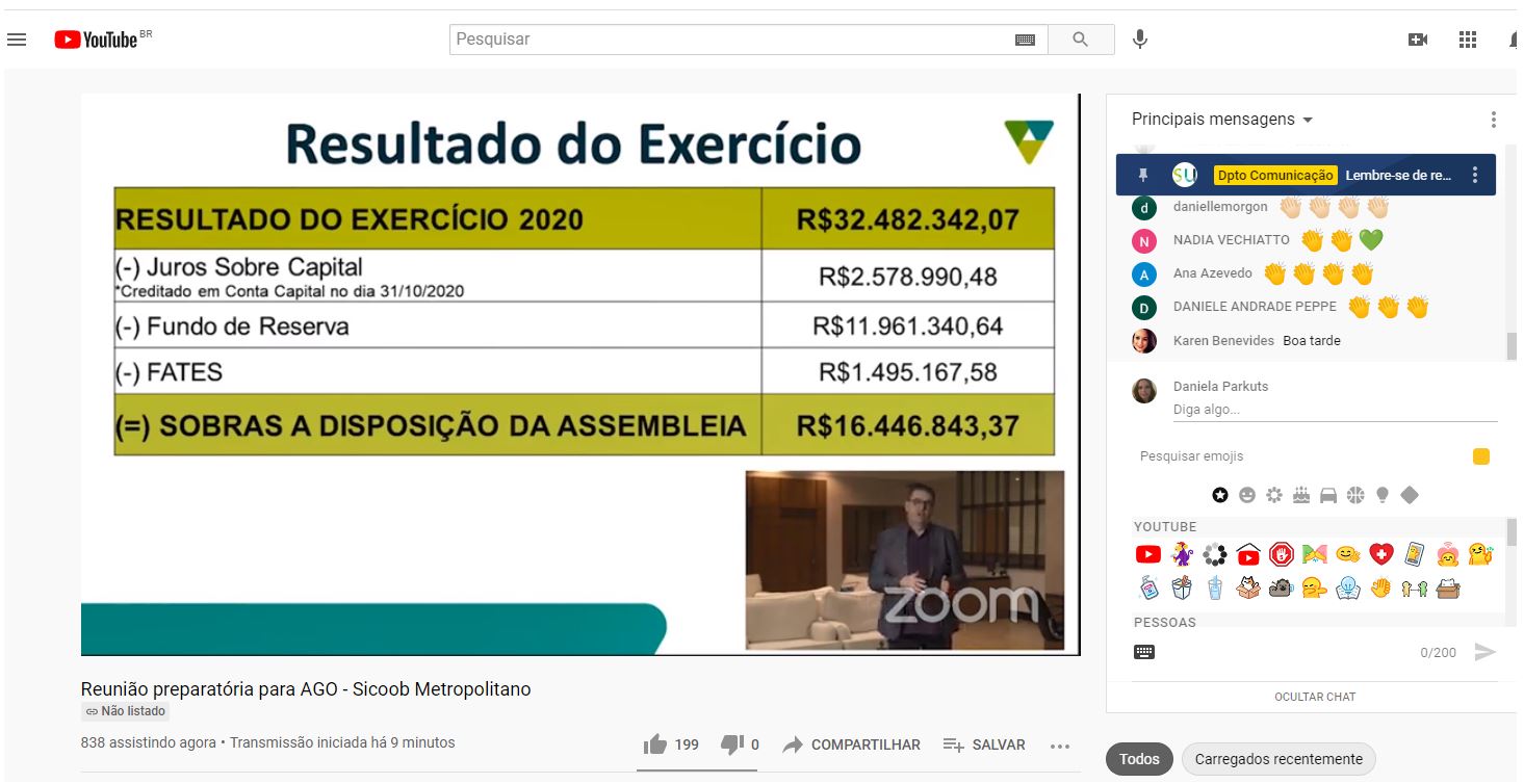 SICOOB METROPOLITANO: Resultados são apresentados durante reunião preparatória para AGO