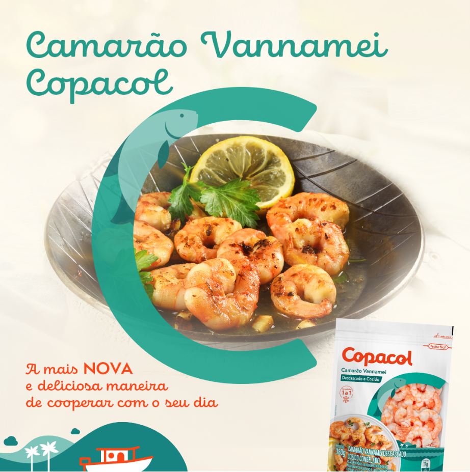 COPACOL: Camarão descascado e cozido é o mais novo produto da linha de pescados