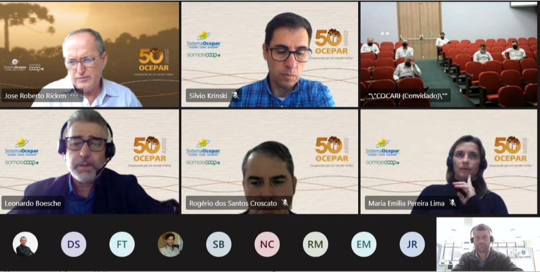 REUNIÃO INSTITUCIONAL: Sistema Ocepar realiza encontro virtual com a Cocari