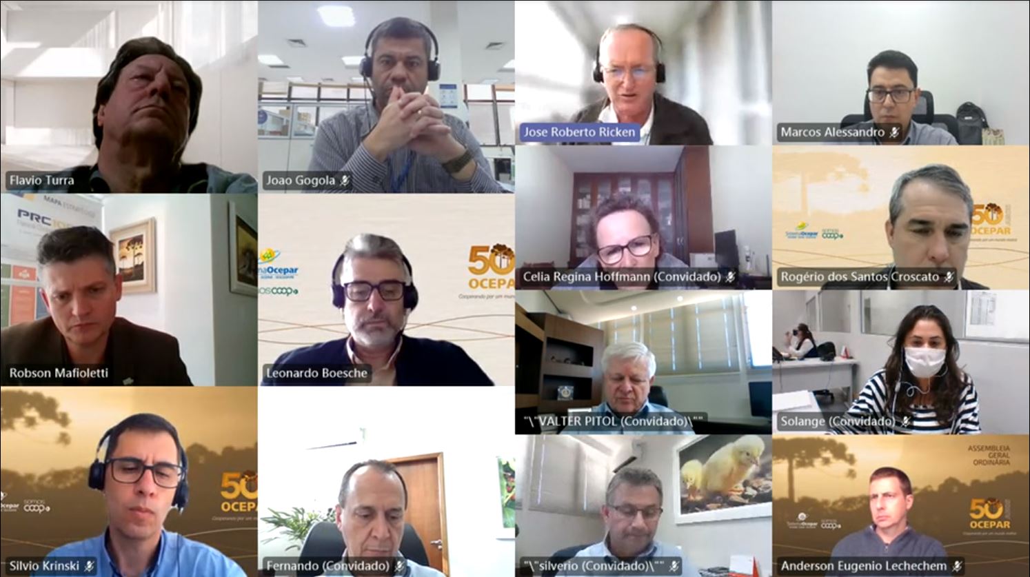 REUNIÃO INSTITUCIONAL: Sistema Ocepar realiza 10º encontro virtual do ano com a Cooperativa Copacol