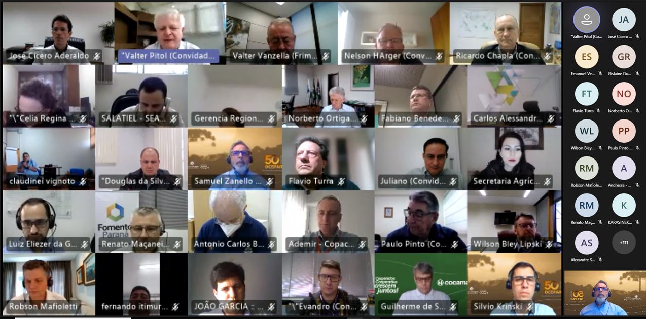 SISTEMA OCEPAR: Live sobre o Banco do Agricultor Paranaense reúne 170 lideranças cooperativistas