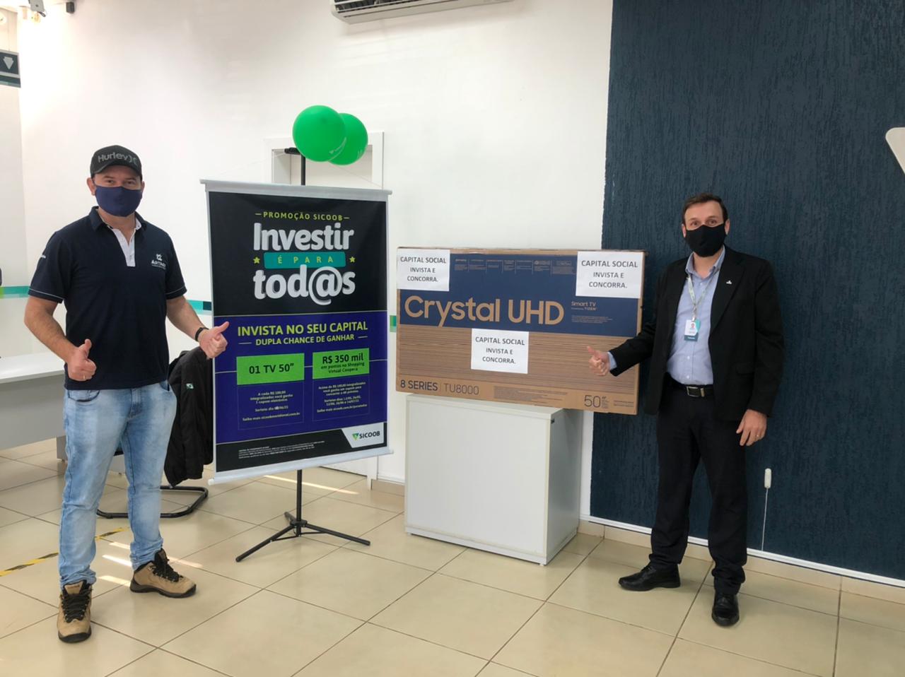 SICOOB MERIDIONAL: Cooperados ganham TV por investirem na Conta Capital