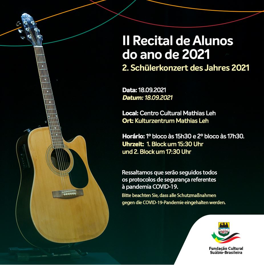 AGRÁRIA: Fundação Cultural Suábio-Brasileira realiza II Recital de Alunos em 2021