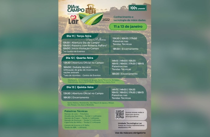 LAR: Dia de Campo inicia nesta terça-feira