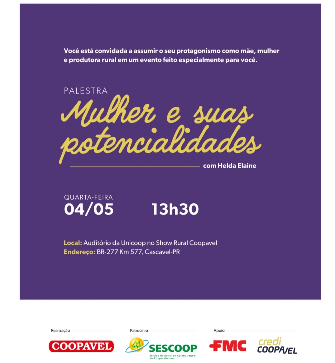 COOPAVEL: Evento especial para mulheres será realizado nesta quarta-feira