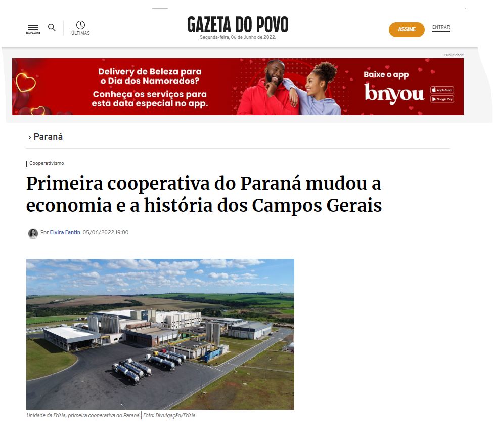 MÍDIA: Matéria publicada pela Gazeta do Povo destaca atuação da Frísia