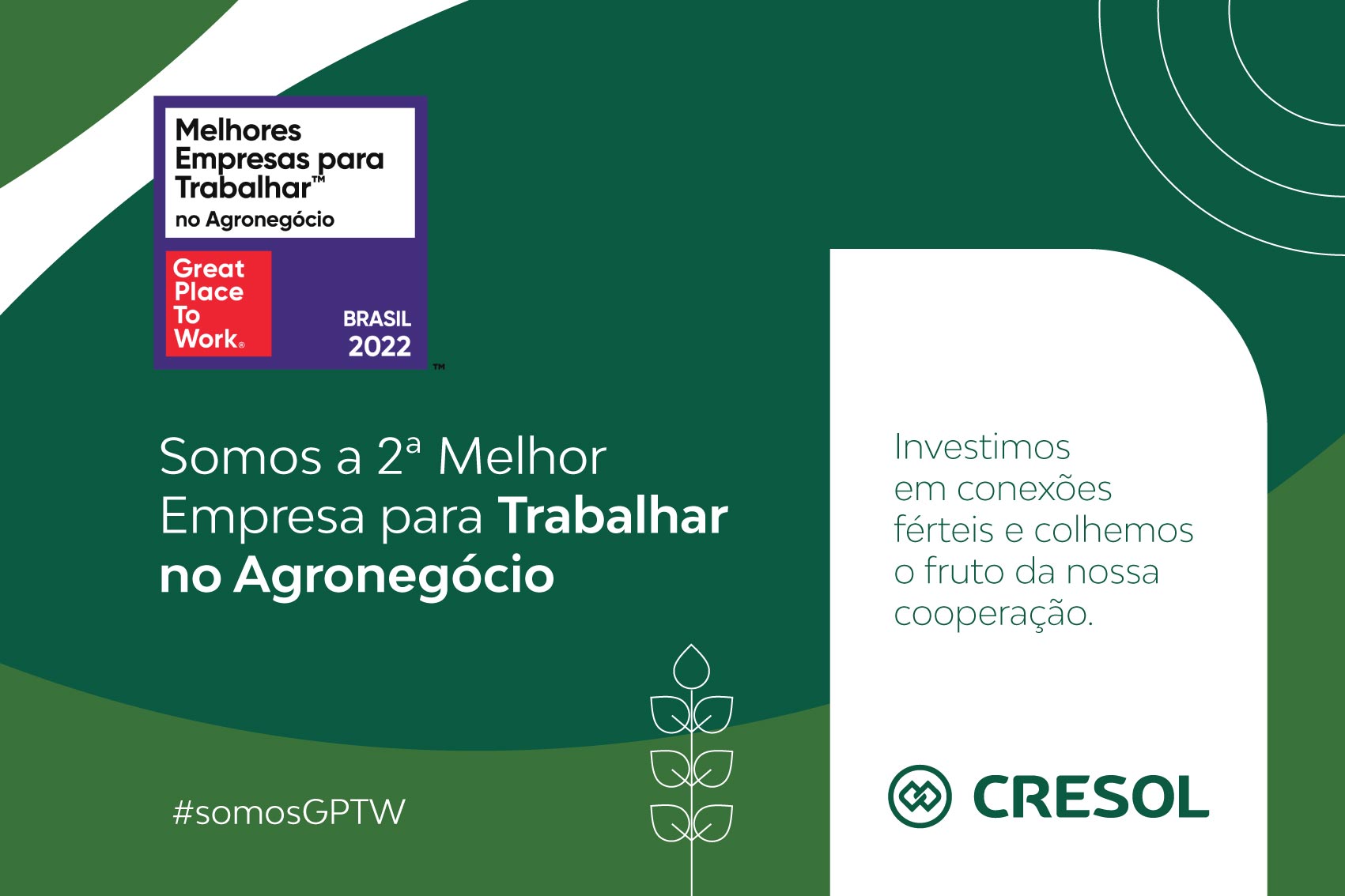 CRESOL: Segunda melhor instituição para trabalhar no agronegócio, segundo o GPTW