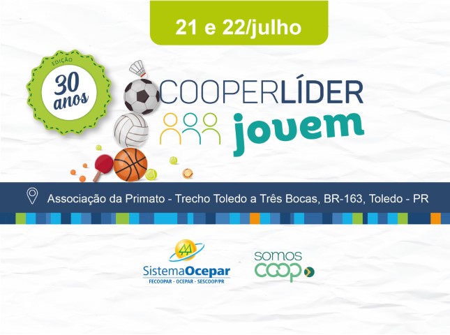 COOPERLÍDER JOVEM: Juventude cooperativista do Paraná tem um encontro marcado nesta semana, em Toledo 