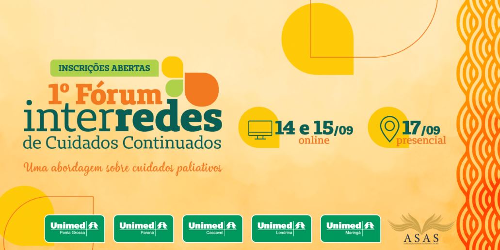 RAMO SAÚDE: Unimeds promovem fórum de cuidados paliativos em setembro