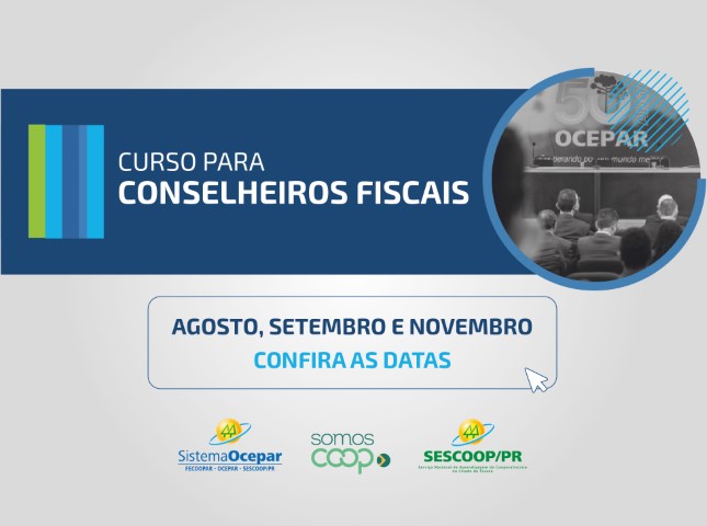 FORMAÇÃO: Segunda turma do Curso de Conselheiros Fiscais será treinada dias 27 e 28 de setembro, em Guarapuava
