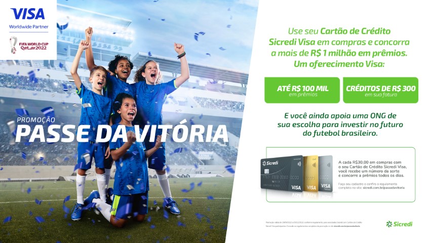 SICREDI FRONTEIRAS: Nova promoção em parceria com Visa sorteia mais de R$ 1 milhão em prêmios