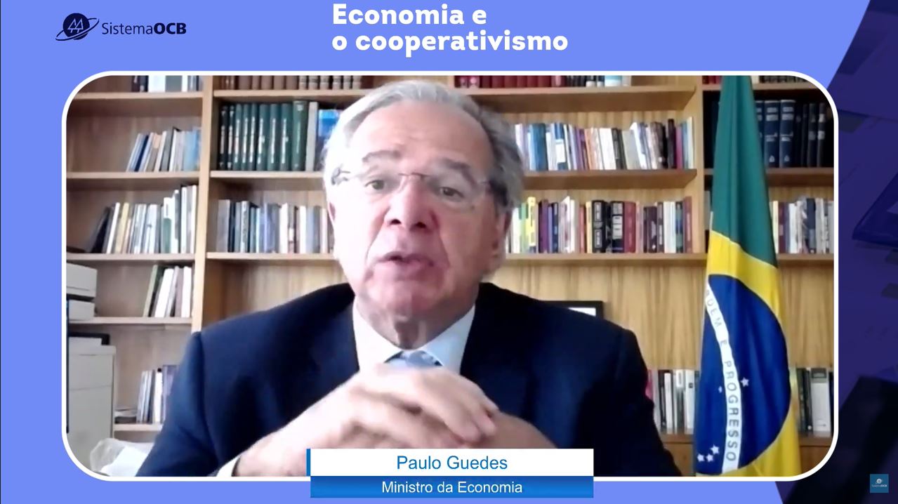 COOPERATIVISMO: Paulo Guedes, ministro da Economia, participa de live promovida pelo Sistema OCB