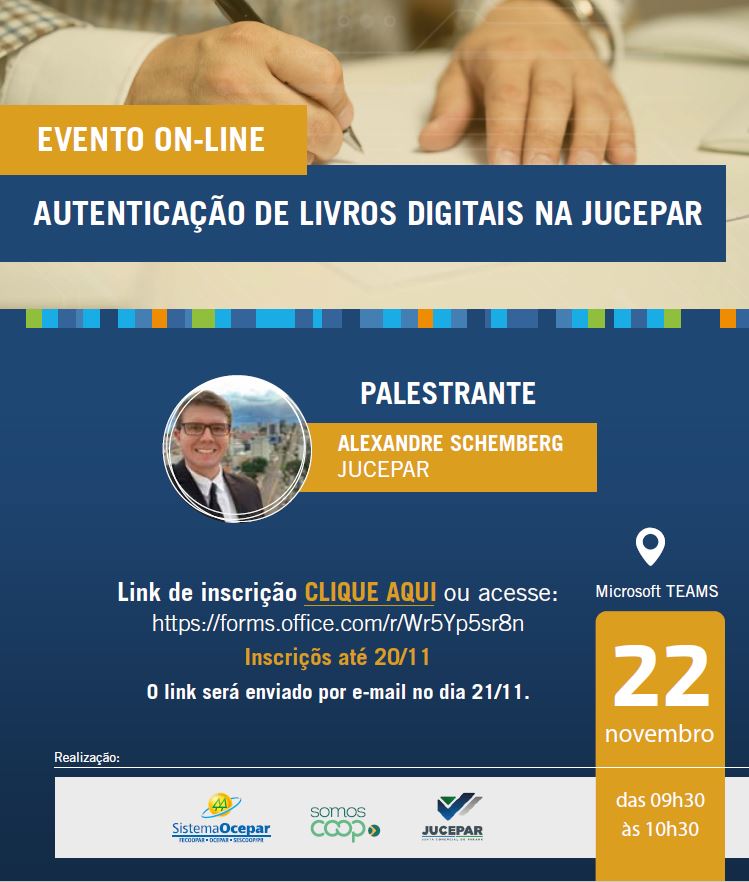 EVENTO II: Sistema Ocepar promove palestra sobre autenticação de livros digitais na Jucepar