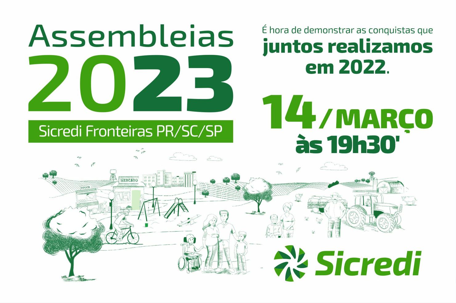 SICREDI FRONTEIRAS PR/SC/SP:  Assembleia da cooperativa ocorrerá dia 14 de março