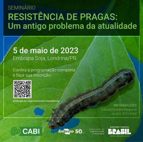EMBRAPA: Abertas as inscrições para seminário sobre resistência de pragas