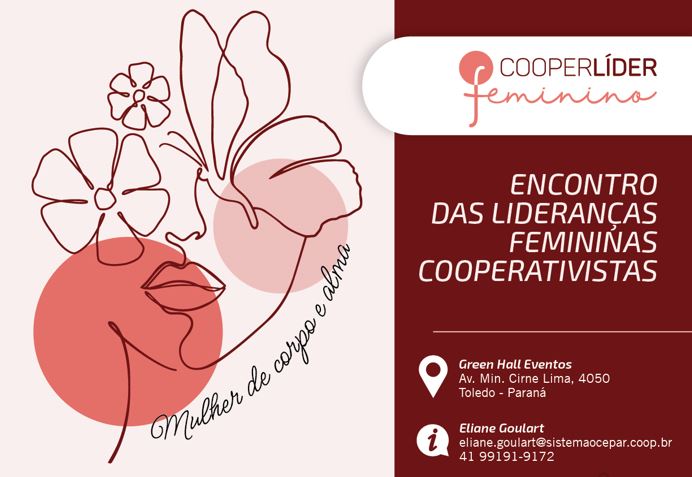 COOPERLÍDER FEMININO: Encontro vai reunir 300 mulheres cooperativistas a partir desta quinta-feira, em Toledo
