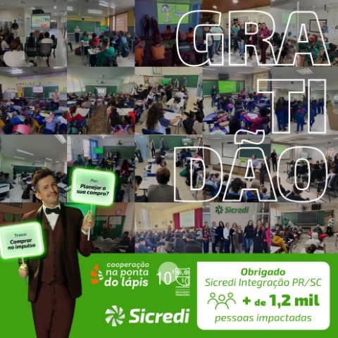 CRÉDITO: Sicredi Integração PR/SC impactou mais de 1.200 pessoas em prol da educação financeira