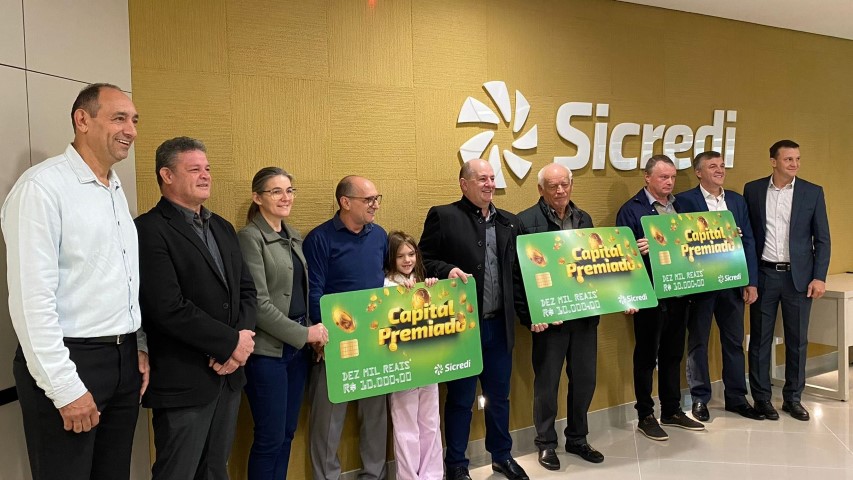 CRÉDITO: Sicredi Vanguarda premia três associados em sorteio da campanha de Capital Social