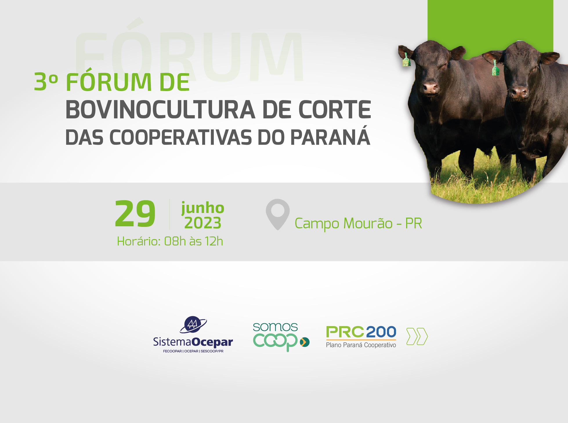 PECUÁRIA: 3º Fórum de Bovinocultura de Corte das Cooperativas do PR vai debater tendências e perspectivas do novo consumidor de carne
