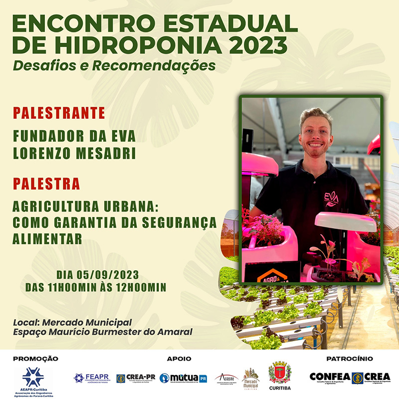 HIDROPONIA: Encontro Estadual debate agricultura urbana como segurança alimentar