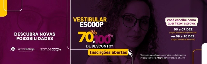 ESCOOP: Escola Superior de Cooperativismo abre inscrições para o vestibular 2024