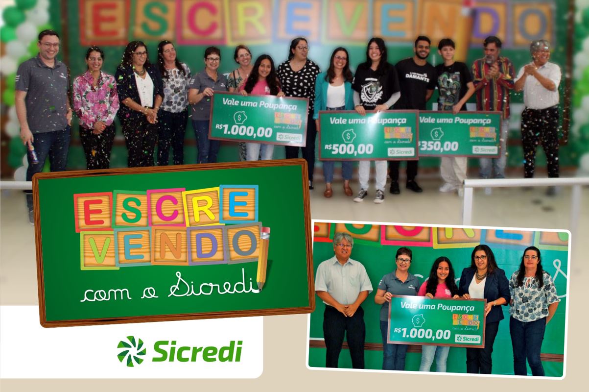 CRÉDITO: Sicredi Fronteiras PR/SC/SP realiza etapa final do Escrevendo com o Sicredi, em Bom Jesus dos Perdões