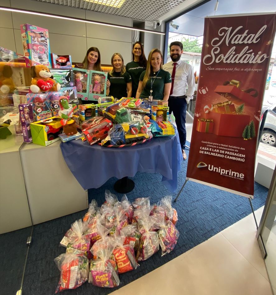 CRÉDITO: Campanha Natal Solidário da Uniprime Pioneira auxilia entidades de quatro estados