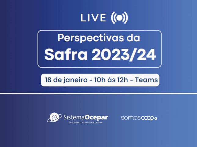 LIVE: Sistema Ocepar vai reunir especialistas para debater tendências do clima e expectativas para a safra 2023/24 