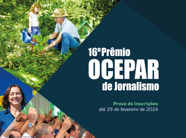 JORNALISMO:  Prêmio Ocepar tem inscrições abertas até dia 29 de fevereiro
