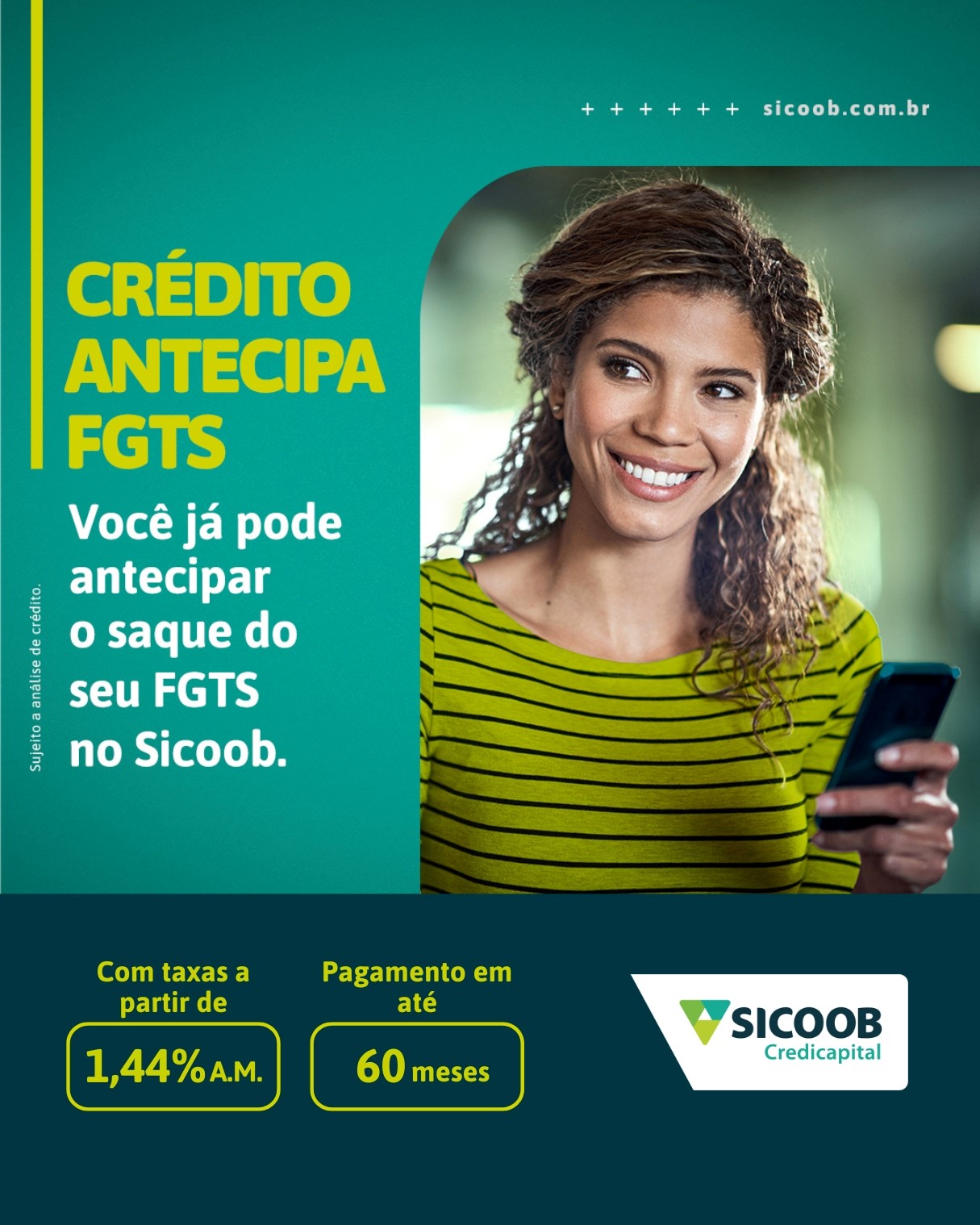 CRÉDITO: Antecipa FGTS; Sicoob Credicapital permite adiantamento do Saque-Aniversário o ano todo