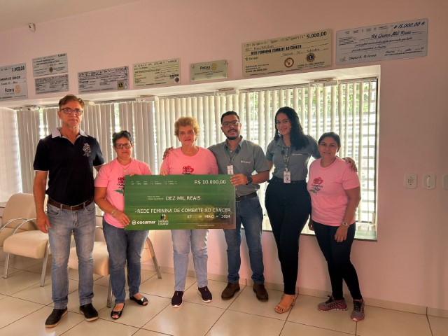 AGRO: Cocamar doa R$ 10 mil para a Rede Feminina de Combate ao Câncer de Naviraí (MS)