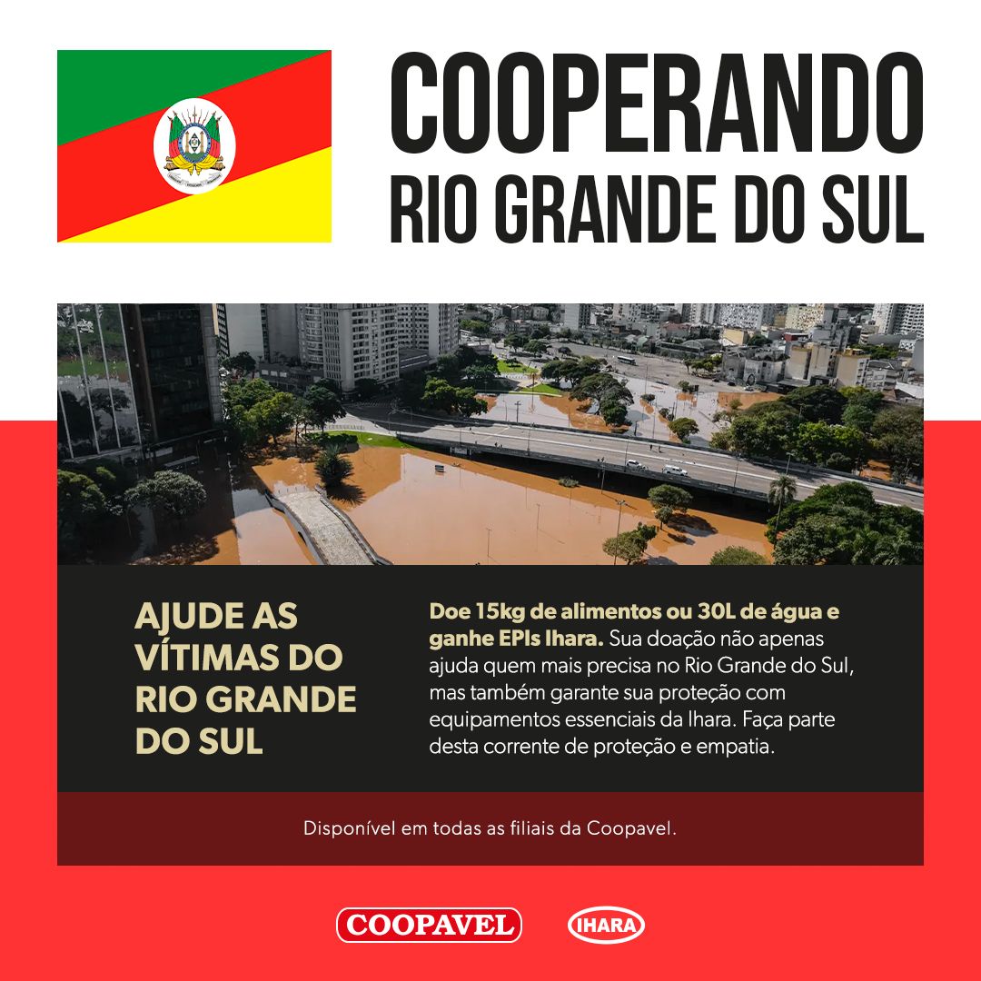 SOLIDARIEDADE: Coopavel e Ihara dão kits de EPIs em troca de água e comida a desabrigados