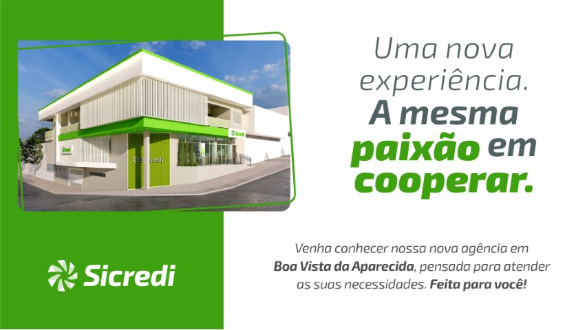 CRÉDITO: Cooperativa Sicredi Fronteiras reinaugura agência em Boa Vista da Aparecida (PR)