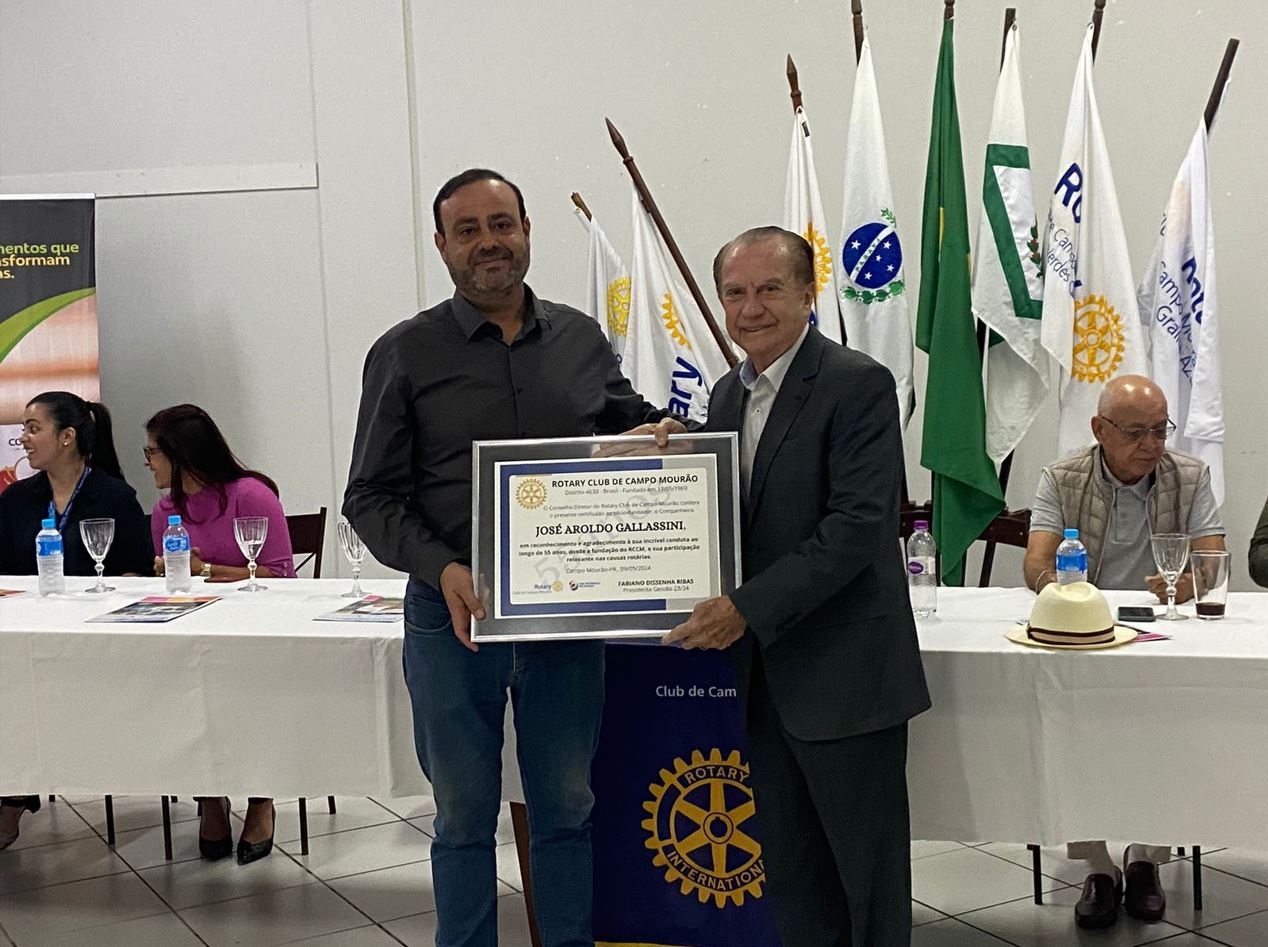 AGRO: Gallassini é homenageado pelo Rotary Club Campo Mourão
